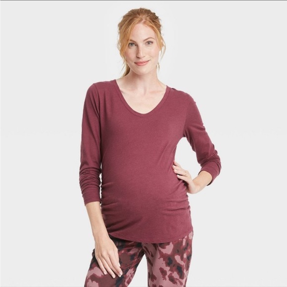 Isabel Maternity by Ingrid & Isabel Tops Nwt Long Sleeve Maternity Shirt Isabel Maternity By